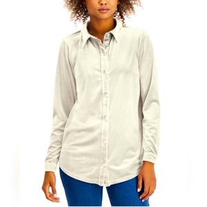 Charter Club, rich velvet shirt, M Petite